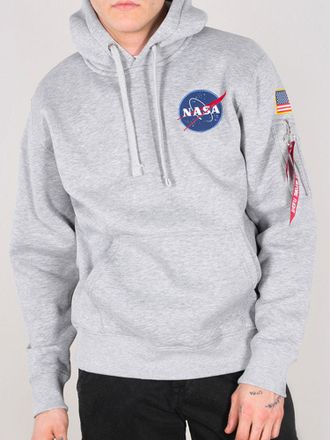 Alpha Industries Alpha Industries Mens Space Shuttle Hoody in Grey - Size Large