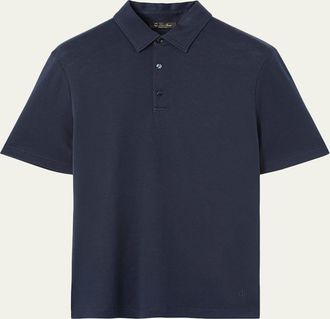 Loro Piana Mens Tremezzo Sea Island Cotton Polo Shirt
