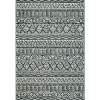 Mastercraft Mastercraft - HomeSpace Direct Brighton Diamond Indoor/Outdoor Rug, Dark Grey, 200x290cm