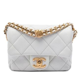Chanel Pre-owned Classic Flap Crossbody Bag - Dames - Pre-owned - Wit - Maat: ONE Size Leer