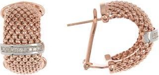 Meshmerise Diamond Mesh French Clip Earrings in Rose at Nordstrom Rack