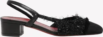 Roberto Festa Milano Womens Acanto Slingback Block Heel Sandal In Nero Fuzzy