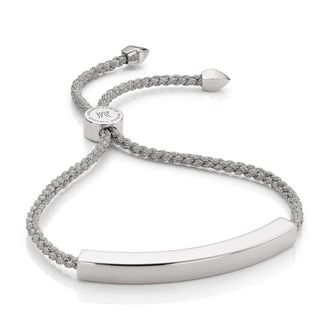 Monica Vinader Sterling Silver Linear Large Friendship Bracelet