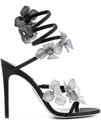 Rene Caovilla crystal embellishment sandals - Black