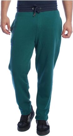La Martina Sportieve joggingbroek met borduursel - Heren - Sweatpants - Groen - L - Katoen - Broeken