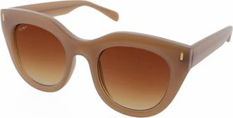 TIWI Womens Rosetta Oval Sunglasses In Coconut