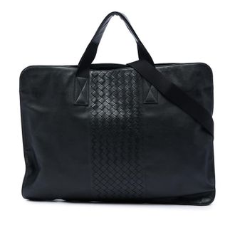 Bottega Veneta Pre-owned Bottega Veneta Intrecciato Trimmed Leather Soft Briefcase Unisex IYW6D72VMO3LCCEJ