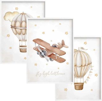 OEM Conjunto De P&oacute;steres Con Marcos Para Habitaci&oacute;n Infantil. Cuadros Infantiles