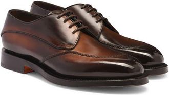 Santoni Lace-Up Derby in Dark Brown-T50 at Nordstrom, Size 10.5