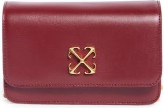 Off-white Jitney Leather Wallet on a Chain in Lipstick at Nordstrom Rack
