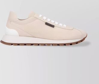 Brunello Cucinelli leather panelled sneakers