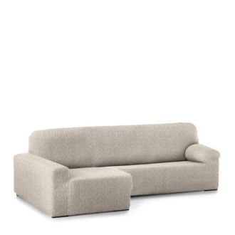 Eysa Funda de sof&aacute; chaise longue el&aacute;stica izquierda crudo 250 - 360 cm