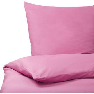 Beliani Beliani - Conjunto De Fundas De Algod&oacute;n Rosa Edred&oacute;n Funda De Almohada 155 X 220 Cm Moderno Elegante Dormitorio Harmonridge
