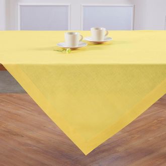 Solino Home Linen Table Throw - Fete, 52 x 52, 52 x 52 in Sunshine Yellow at Nordstrom, Size Medium