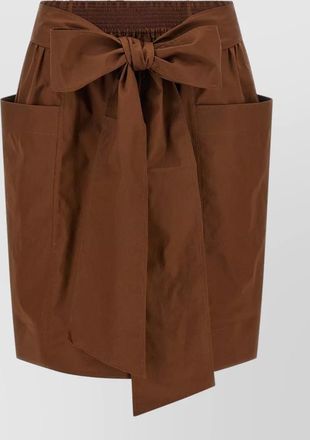 Chlo&eacute; cotton gathered midi skirt