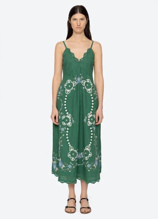 Sea New York Vesna Slip Dress In Green