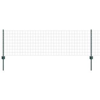Berkfield Home Euro Fence with 11 U Posts Green 0, 6x25 m Steel