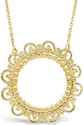 Sterling Forever Sterling Silver Lace Circle Pendant