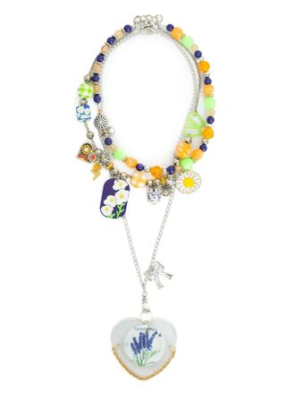 Amir Slama heart-pendant necklace - Silver