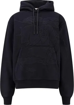 Burberry EKD Embroidered Cotton Blend Hoodie, Size X-Large