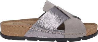 Rohde Stijlvolle Slippers - Dames - Sandalen - Grijs - 39 EU - Leer - Schoenen