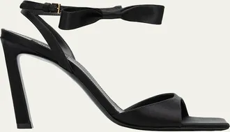Givenchy 95mm Naked Satin Ankle-Strap Sandals