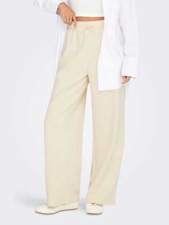 Only Trainingshose ONLY ONLSCARLETT WIDE PANT SWT NOOS, Damen, Gr. XL (42), N-Gr, birch, Sweatware, Obermaterial: 60% Polyester, 40% Viskose, unifarben, au