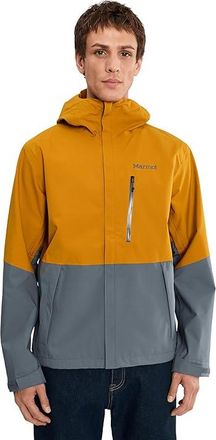 Marmot Precip Evo Pro Jacket Mens Jacket Honey Glaze/Steel Onyx : XL, Polyester