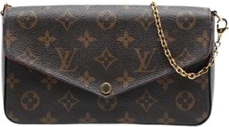 Louis Vuitton Pre-owned Clutches, female, Brown, Size: ONE SIZE Pre-owned Pochette Felicie Crossbody Bag
