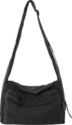 Generic Cymwer Nylon Plaid Shoulder Bag Checkered Crossbody Bag for Women Shopping (Black)