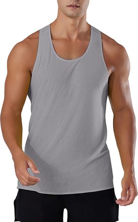 Generic Quick Drying Sleeveless String Vests Men - Gym Vest Moisture Wicking Workout Sleeveless Vest Slim Fit Muscle Vest Lightweight Vests Holiday Hawaiian V