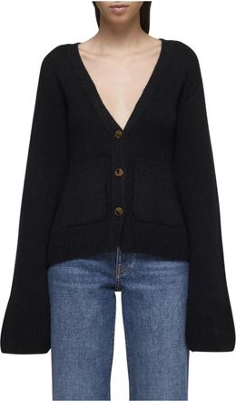 Khaite Truien & Vesten, Dames, Zwart, M, Gebreid Vest