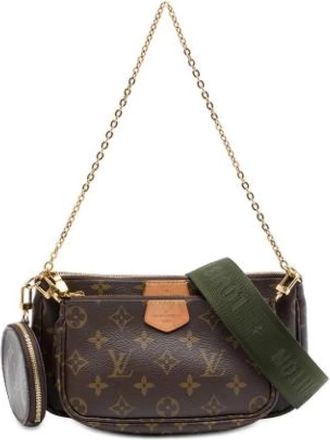 Louis Vuitton Tweedehands Canvas Louis Vuitton tassen - Dames - Vintage Schoudertas - Bruin - ONE Size - Vintage