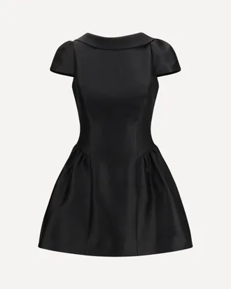 Self Portrait Short taffeta Dress with collar Female 8