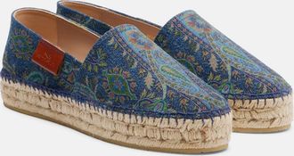 Etro Printed canvas espadrilles