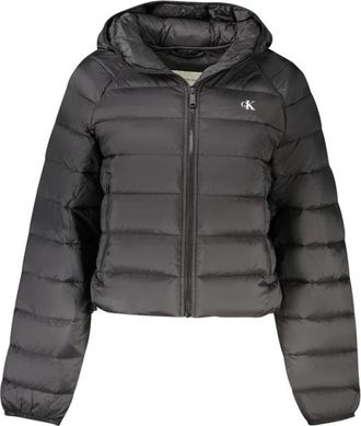 Calvin Klein Zwarte Nylon Damesjas - Dames - Winterjassen - Zwart - L - Nylon - Jassen