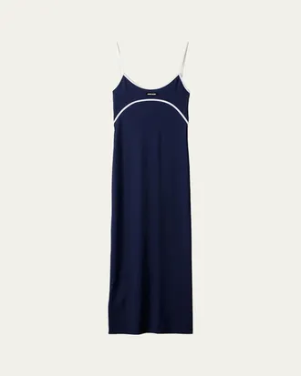 Miu Miu Sleeveless Empire Jersey Midi Dress