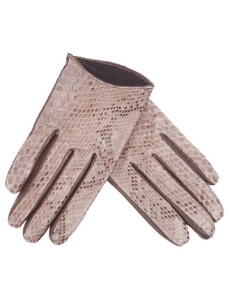 Imoni Snake Print Gloves - women - Leather - 7 - Brown