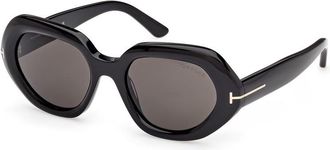 Tom Ford Smoke Geometric Ladies Sunglasses FT1317 01A 51