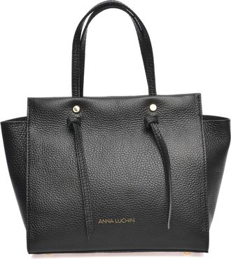 Anna Luchini Zwart Rundleer Tas