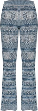 Etro Broeken, Dames, Blauw, 2Xs, Katoen, Broeken met uitlopende pijpen