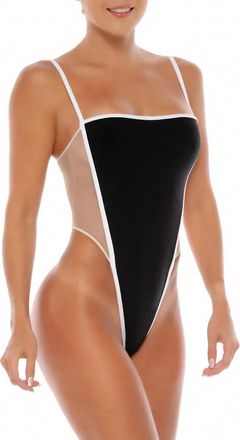Maxine Amelia High Leg One Piece In Onyx