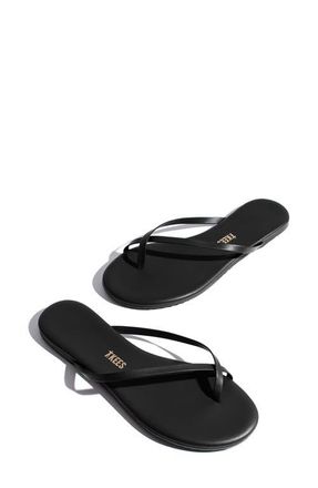 Tkees Riley Metallic Flip Flop in Black at Nordstrom, Size 10