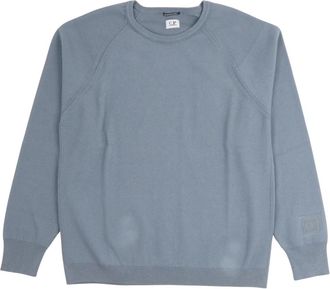 C.P. Company Round-neck Knitwear, male, Blue, Size: XL Round-neck Knitwear