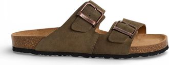 TruClothing Leather Slip-On Footbed Slipper Sandals