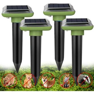 OEM Paquete De 4 Repelentes Solares Ultras&oacute;nicos Para Topos - Repelentes Solares Para Scaccia Talpa - Resultados R&aacute;pidos Con Un Alcance Extremo - Defensa 