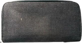 Bulgari Pre-owned Katoenen Portemonnee - Dames - Vintage Accessoires - Grijs - ONE Size - Katoen - Vintage