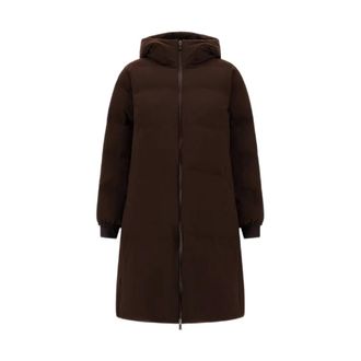 Herno Pufferjas met capuchon - Dames - Mantels - Bruin - Maat: S