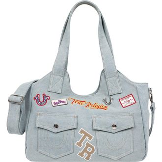 True Religion Agusto Patch Tote in Denim at Nordstrom Rack