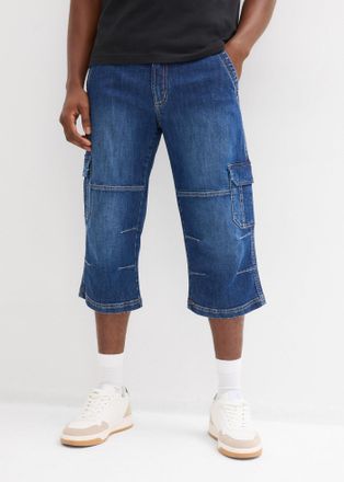 Bonprix 3/4-Jeans BONPRIX, Herren, Gr. 48, N-Gr, blau denim, Denim/Jeans, Obermaterial: 98% Baumwolle, 2% Elasthan, regular fit, Jeans 3/4-Jeans, regular fit,